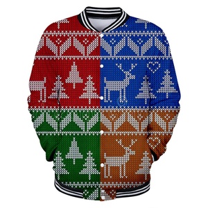 Mario – sweat-shirt à capuche tricoté avec motif de flocon de neige imprimé en 3D, veste à capuche pour Halloween, manteau à fermeture éclair, unisexe - Product Image 3