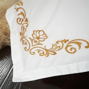 Chất Lượng Cao Soild Thêu Tấm Bông Bộ 4 Miếng Hoặc Có Thể được Tùy Chỉnh Comforter Bộ Đồ Giường Sang Trọng - Product Image 4