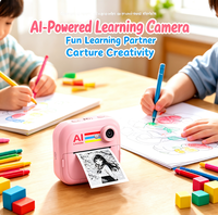 Fotocamera AI Portatile per Divertimento, Modifica Foto con AI, Creazione Immagini da Voce, Giochi Puzzle Integrati, Fotocamera Creativa AI con Batteria da 1200mAh