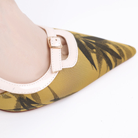 Sandales d'été à talons hauts en satin Style ancien chinois talons pointus Slingback diamant dos nu rehaussant avec des accents de diamant
