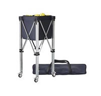 Caddy à balles avec roues Chariot portable pouvant contenir 100 pickleballs ou 140 balles de tennis