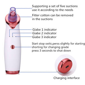 5 Head Acne Pore Cleaner Machine Electric Suction Facial Comedo <b>Extractor</b> <b>Tool</b> Kit Silicone <b>Blackhead</b> Remover Vacuum - Product Image 3