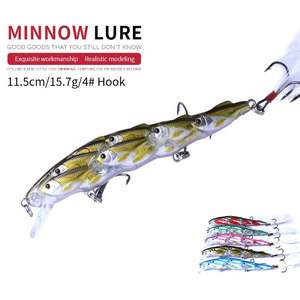 Iscas de Pesca Artificiais de ABS de 11,5cm e 15,7g, Iscas Minnow para Pesca no Gelo, para Pesca de Lucioperca em Oceanos, Rios, Lagos e Riachos - Product Image 3