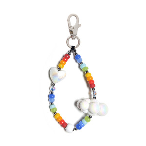 <span class=keywords><strong>Bracelet</strong></span> de téléphone en perles arc-en-ciel nuage cœur Style coréen Ins porte-clés <span class=keywords><strong>Bracelet</strong></span> de poignet pour filles téléphone portable pendentif à breloque idée cadeau - Product Image 6