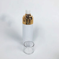 Bouteilles de pulvérisation vides en plastique Pet blanc rond, cosmétiques à brume Fine avec dessus en or et argent, 100ml, 120ml, 150ml, en Stock
