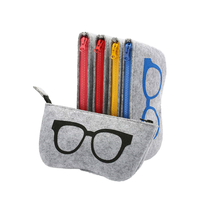 Étui à lunettes en feutre personnalisé, sac de rangement portable pour lunettes de soleil et de vue, pochette de protection en feutre pour le commerce transfrontalier