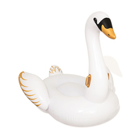 Flotteur de piscine gonflable de luxe en forme de cygne, adorable canard, radeau flottant pour l'eau, île flottante en PVC personnalisée pour les fêtes d'été