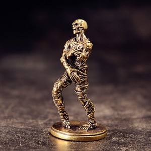Statua di Zombie in Ottone a Forma di Cadavere, Figurina Vintage Dorata in Metallo, Miniatura <span class=keywords><strong>Walking</strong></span> <span class=keywords><strong>Dead</strong></span> con Base, Ornamento Decorativo per la Casa - Product Image 5