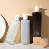 Bouteilles PET personnalisées pour gel douche, shampoing, après-shampoing, lotion, 500 ml/750 ml, épaules arrondies, impression sérigraphique, logo personnalisé, pressage