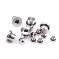 Bouchon de tuyau hexagonal creux en acier inoxydable avec joint torique 3/4-16 filetage mâle droit SAE/MS