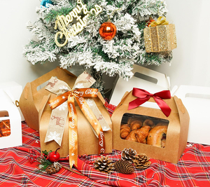 Bán Buôn Cấp Thực Phẩm Bánh Điều Trị Hộp Quà Tặng Lớn Gable Kraft Hộp Giấy Với Cửa Sổ Cho Sinh Nhật Wedding Party Ủng Hộ - Product Image 6