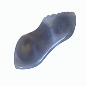 Outil de beauté pour usage domestique, plaque Guasha en agate naturelle à dents en forme de lèvre pour massage lymphatique du visage - Product Image 3