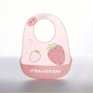 Bavoirs pour bébés en silicone souple réglables, imperméables, personnalisés, en gros d'usine, pour filles et garçons - Product Image 5