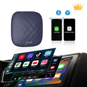 Carlinkit kotak ajaib portabel android 13, kotak Ai Auto Carplay 8G + 128GB kustomisasi baru