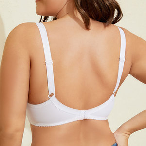Soutien-gorge grande taille pour femmes, soutien-gorge à armatures push-up sexy en dentelle pour femmes, bretelles larges, brassière - Product Image 3