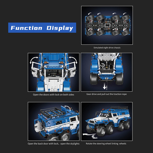 Mould <span class=keywords><strong>King</strong></span> 13089E Technologie Kits de voitures de course et ingénierie Jouet <span class=keywords><strong>Shaman</strong></span> 8x8 ATV Bleu Blocs de construction Sports Cadeaux de Noël - Product Image 5