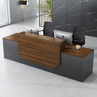 Comptoir de réception moderne en surface solide blanche brillante pour immeubles de bureaux, supermarchés, centres commerciaux, hôtels - Marque ML Chine