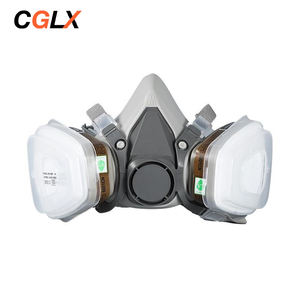 CGLX 6200 masker Gas debu, Respirator setengah wajah dapat dicuci untuk mengecat semprot pestisida kimia perlindungan api - Product Image 1