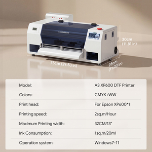 Colorsun 2025 Nouveau Modèle XP600 Kit Imprimante DTF Automatique A3 avec Four et Secoueur de Poudre Machine Multifonctionnelle Imprimante DTF - Product Image 2