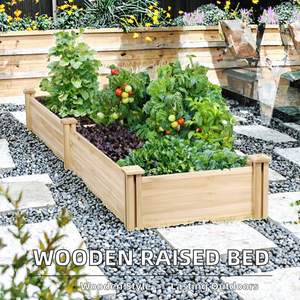 Custom Best Choices Modern Square Outdoor <b>Wooden</b> -Raised <b>Garden</b> Bed <b>Planter</b> for Vegetables - Product Image 2