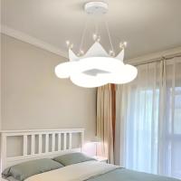 Lustre pour salon nordique chambre d'enfants lampe couronne Led chambre suspension romantique fille princesse plafonnier