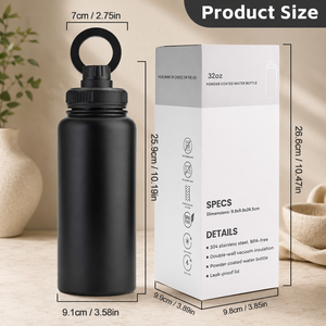 OEM 32oz Stainless Steel Wide Mouth Vacuum Flask 1000ml Magnetic Lid Camping Gym Sport <b>Double</b> <b>Wall</b> Reusable Ceramic Inner - Product Image 6