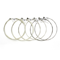 Vente en gros d'usine Ziko DUS-012 Cordes de guitare acoustique plaquées argent, âme en acier à haute teneur en carbone 012-053, pièces d'instrument légères