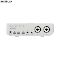 Midiplus Routist R4 Antarmuka Audio Profesional USB Rekaman Gitar Headphone Mikrofon Eksternal Aksesoris Alat Musik