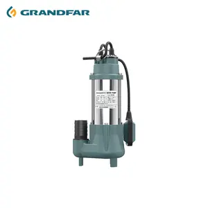 GRANDFAR GV系列0.25hp-3hp 32毫米50毫米75毫米保护泵铜绕组不锈钢潜水泵排污泵