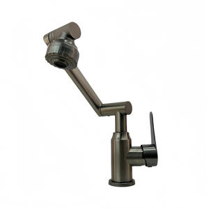 Nouveau Design <span class=keywords><strong>Noir</strong></span> Mat <span class=keywords><strong>Mitigeur</strong></span> En Acier Inoxydable Pliant Rotation Multifonctionnel Salle De Bains Lavabo Robinet Moderne Monotrou - Product Image 1