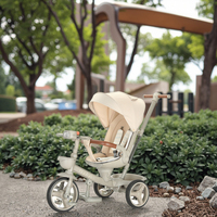 Tricycle pliable pour enfants BAB WAY avec poignée amovible, poussette à 3 roues pour bébé de 2 à 4 ans avec DDP