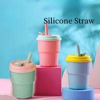 Silicone de qualité alimentaire tasse à café boisson tasse bouteille d'eau pliable réutilisable voyage café lait thé bière jus tasse
