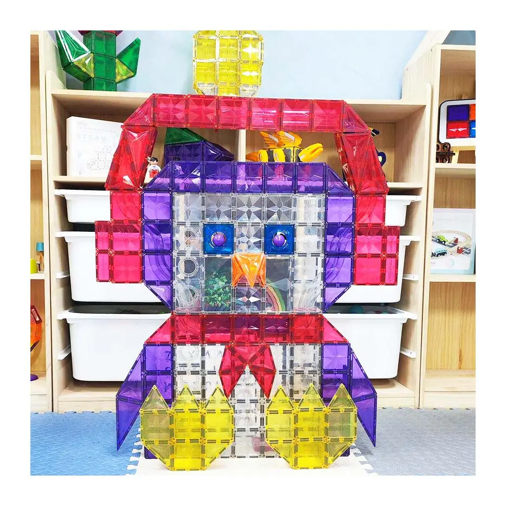 New Design magnetic tiles building blocks educational 3D kids Magnet Tiles Toys for Toddlers