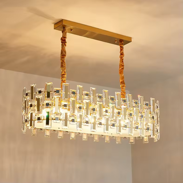 Zeal Lighting Top Selling Modern 6 Lights Gold Crystal Chandelier Indoor Crystal Chandelier Light