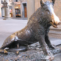 Statues d'animaux sauvages en métal extérieur de taille réelle Sanglier De Porc Sauvage En Bronze Cochon Sanglier Sculptures