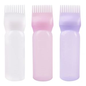 Wholesale 160ml Hair Dyeing <b>Bottle</b> Plastic <b>Squeeze</b> <b>Bottle</b> 2 in 1 Root Hair Color Dye Comb Applicator <b>Bottle</b> - Product Image 1