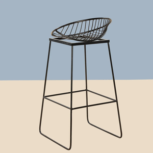 Chaise de bar haute moderne avec pied en métal à dossier rond pour bar à domicile salon salle de sport café club ou hôtel salle à manger également pour l'école - Product Image 4