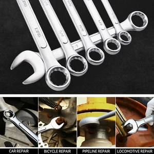 Heavy Duty 22-Piece <strong>SAE</strong> Metric Raised Panel Combo <strong>Wrench</strong> <strong>Set</strong> For Professional Mechanics - Product Image 4