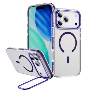 <span class=keywords><strong>Coque</strong></span> de téléphone magnétique <span class=keywords><strong>transparente</strong></span> bicolore à <span class=keywords><strong>motif</strong></span> nuage <span class=keywords><strong>avec</strong></span> béquille intégrée pour appareil photo, antichoc pour <span class=keywords><strong>iPhone</strong></span> 17 Pro Max - Product Image 6