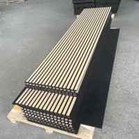 Panneaux muraux insonorisants Akupanel en bois PET à lattes acoustiques pour décoration intérieure, absorption sonore, vente chaude 2025, entrepôt USA
