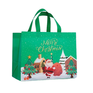 Vente en gros de sacs-cadeaux de noël personnalisables, recyclables et non tissés, réutilisables, laminés avec logo imprimé fabriqué au Vietnam - Product Image 3