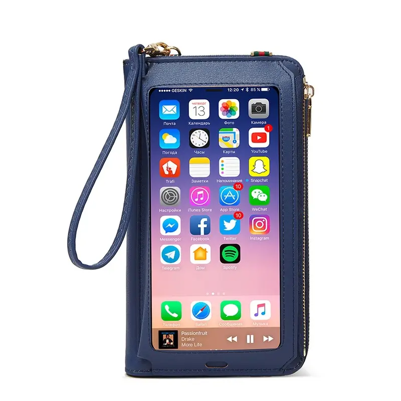 女性のためのベストセラーの電話財布PUレザーフリップカバーと携帯電話バッグ