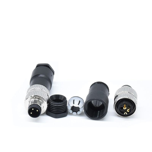 Conector Circular de 3 Pines con Código A M8, Enchufe de Montaje en Campo, IP67 Impermeable, Tipo Soldadura, Conector Industrial para Sensor - Product Image 1