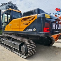 Excavatrice hydraulique d'occasion Hyundai R350LVS 33,2 tonnes pour travaux de construction