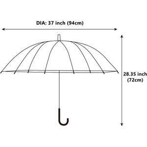 2025 Lot de 12 parapluies coupe-vent à ouverture automatique Transparent Clear 8K Ribs Casual Transitional Three-Folding pour les mariages - Product Image 2
