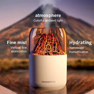 Nouveau Crack <span class=keywords><strong>Volcano</strong></span> 300ML Humidificateur Usb Mini Maison Chambre Atmosphère Calme Lumière Planète Pulvérisation Humidificateur - Product Image 4