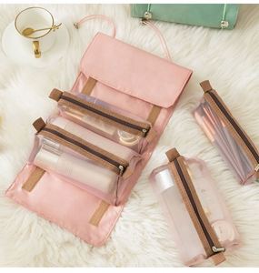 BSCI Factory Four in One Makeup <b>Bag</b> Lazy Ins Portable <b>Travel</b> <b>Wash</b> <b>Bag</b> Cosmetics Storage <b>Bag</b> - Product Image 1