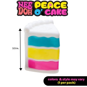 NeeDoh Peace O' Cake Squishy Fidget Toy, Juguete Sensorial Antiestrés de Pastel de Capas Colorido, Caja Sorpresa para Niños y Adultos, Alivio de la Ansiedad - Product Image 3