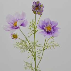 Flor Artificial Cosmos Queen de Greenway, 78 cm, Blanca y Morada, Rama Individual, Realista, Decoración para Bodas y Hogar - Product Image 3
