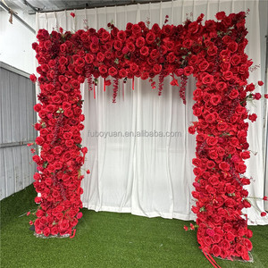<span class=keywords><strong>SA</strong></span> personnalisé mariage fleur arc mariage toile de fond orchidée artificielle fleurs arc carré rose fleur arc pour la décoration d'entrée - Product Image 3